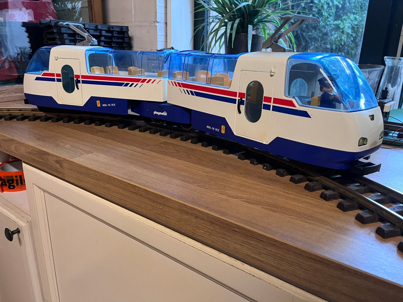 Playmobil trein, ook geschikt voor de LGB baan, Ophalen of Verzenden, Zo goed als nieuw, Gelijkstroom, LGB