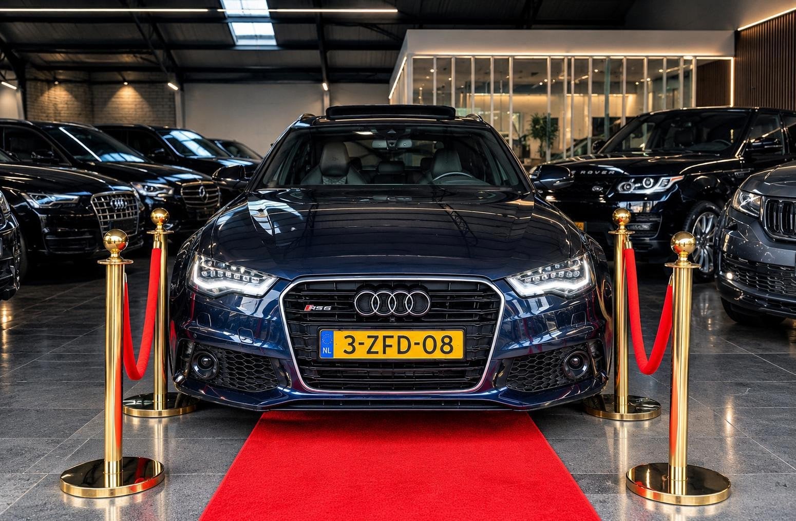 Audi A6 Avant RS Competition + PANO BiTurbo Quattro V6, Auto's, Automaat, Euro 5, Gebruikt, Blauw