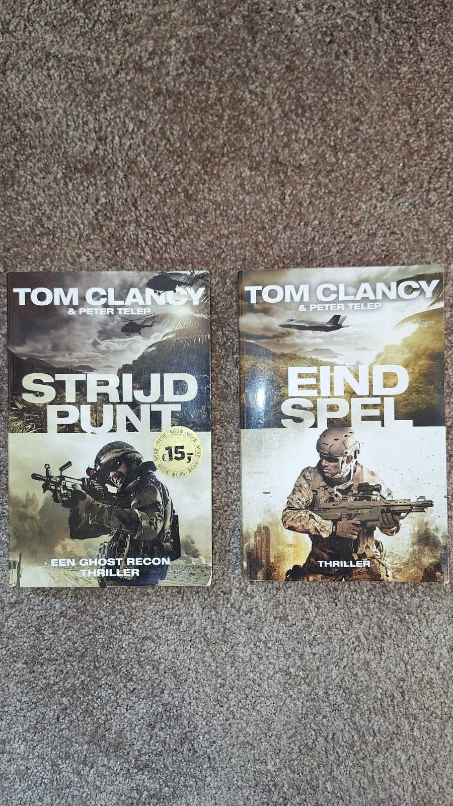 Tom Clancy & Peter Telep: Strijdpunt & Eindspel Thrillers, Ophalen of Verzenden, Gelezen, Tom Clancy & Peter Telep, Nederland