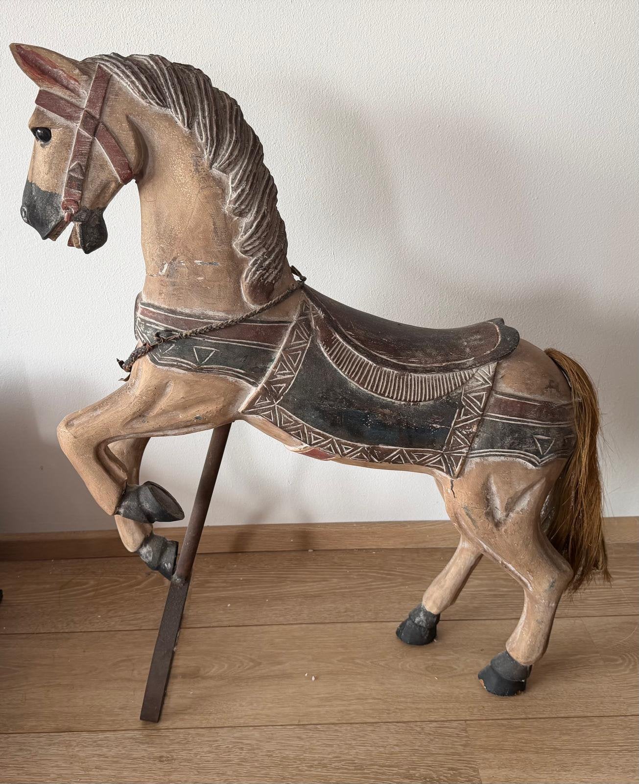 Houten Paard, Ophalen, Zo goed als nieuw, Paard, Beeldje of Figuurtje