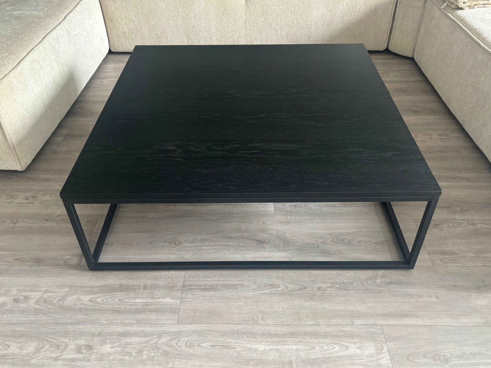 Vierkante salontafel 110x110, Huis en Inrichting, Ophalen, Gebruikt, Vierkant, 5 – 50