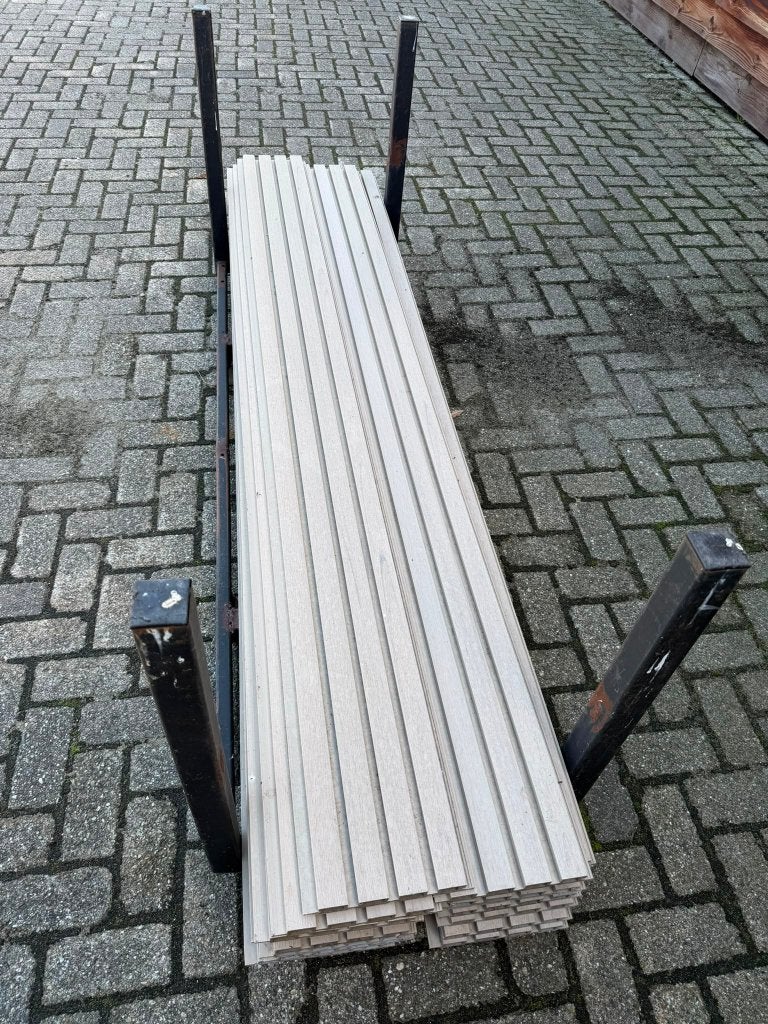 Composiet gevelplanken, rhombus profiel, vergrijsd eiken, Ophalen, Gebruikt, Overige materialen