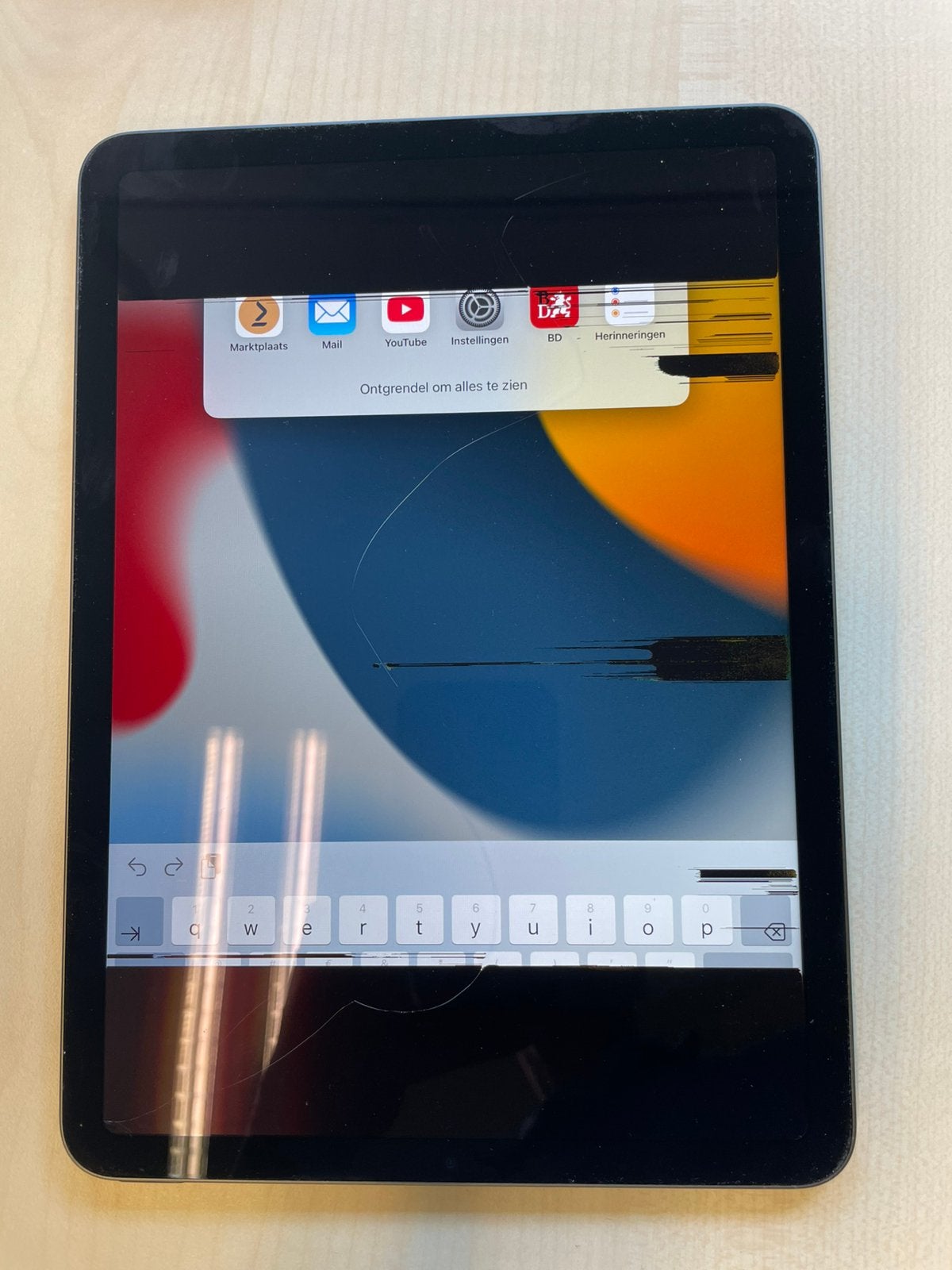 Defect scherm: ipad air 5 met Pipetto beschermhoes, Computers en Software, Apple iPads, 10 inch, Apple iPad Air, Ophalen of Verzenden