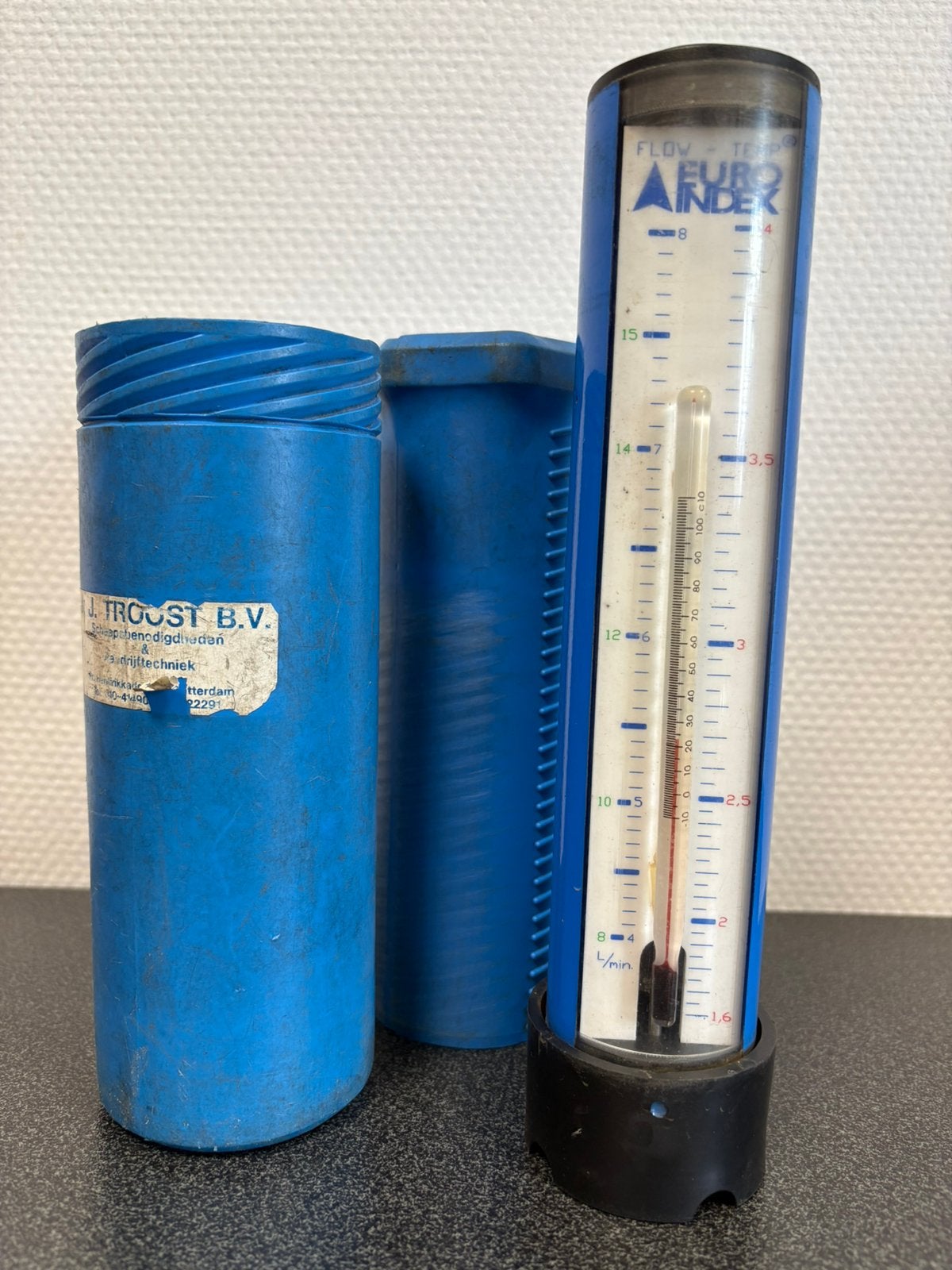 Blauwe lijn doorstroom meter, Doe-het-zelf en Verbouw, Meetapparatuur, Ophalen of Verzenden, Gebruikt, Overige meters