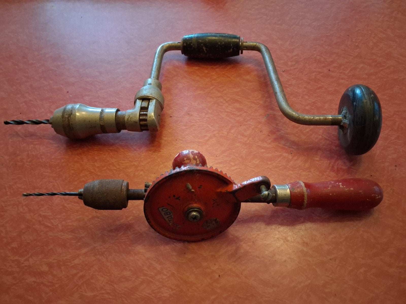 Vintage tabor handboor en boorzwengel - set van 2, Ophalen of Verzenden