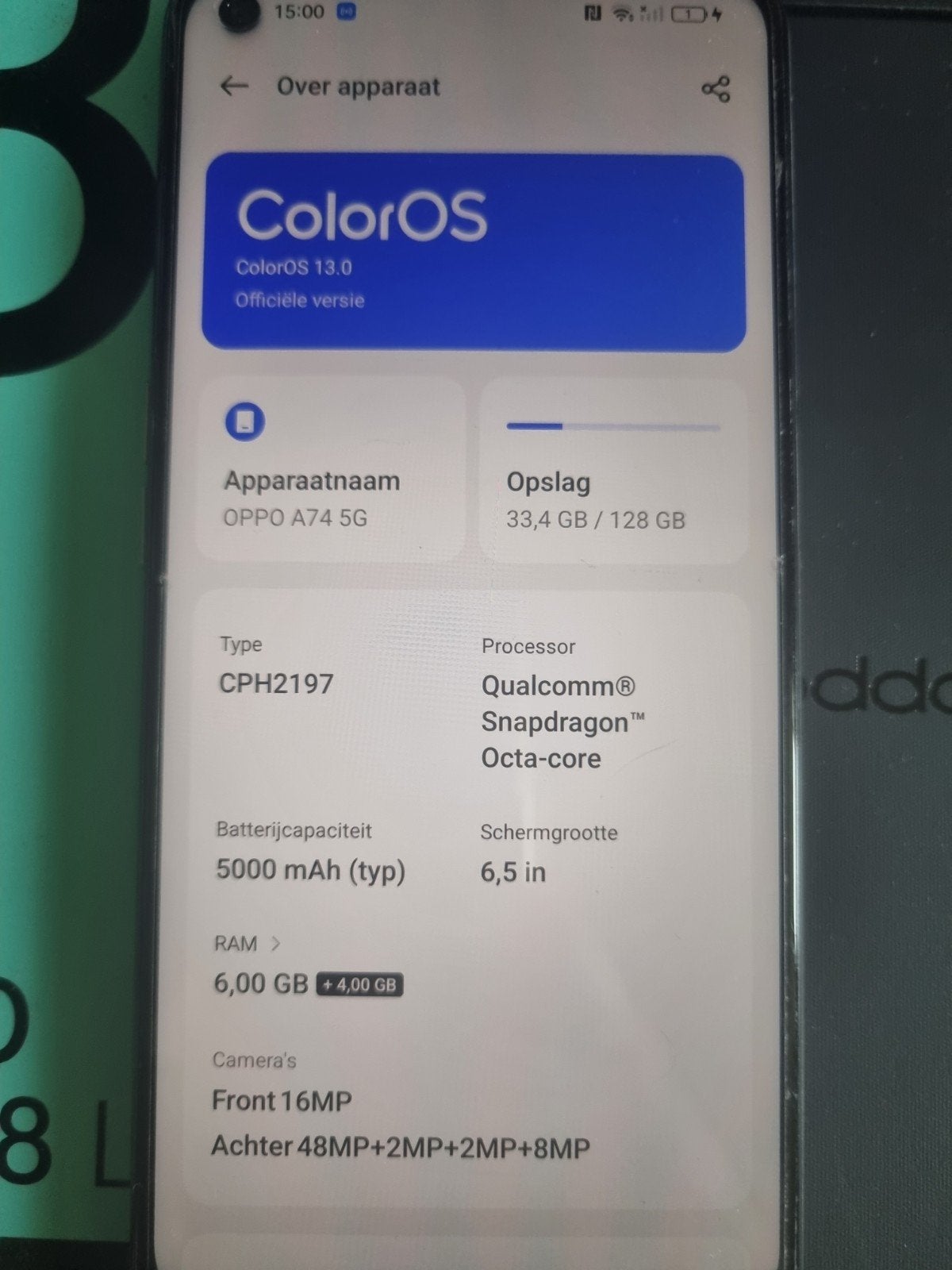 OPPO 8 lite 5G - Zo goed als nieuw - 128GB opslag, Telecommunicatie, Mobiele telefoons | Overige merken, Overige modellen, Ophalen of Verzenden