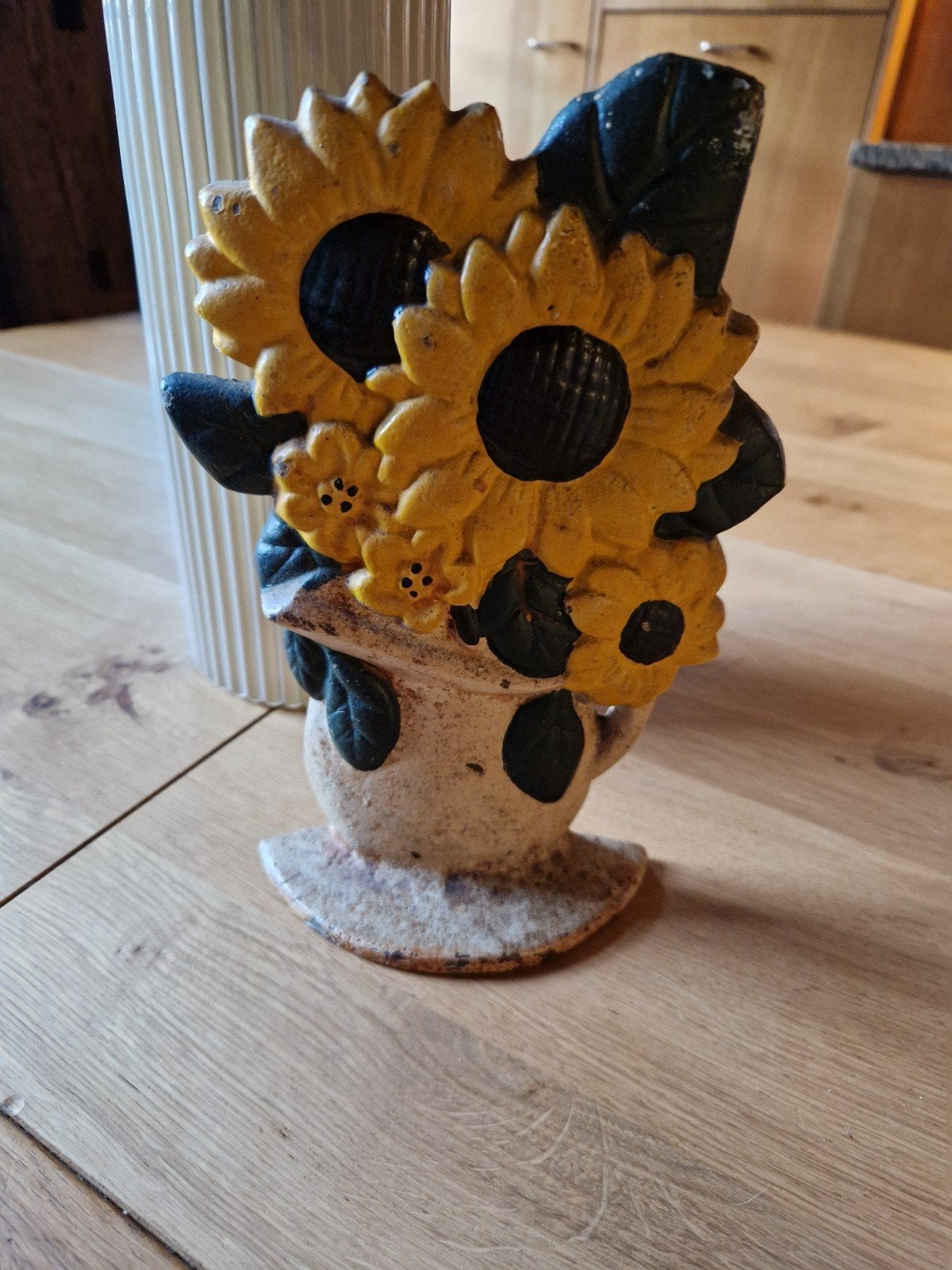 GIETIJZEREN DEURSTOP 🌻🌻 ZONNEBLOEM, Ophalen of Verzenden
