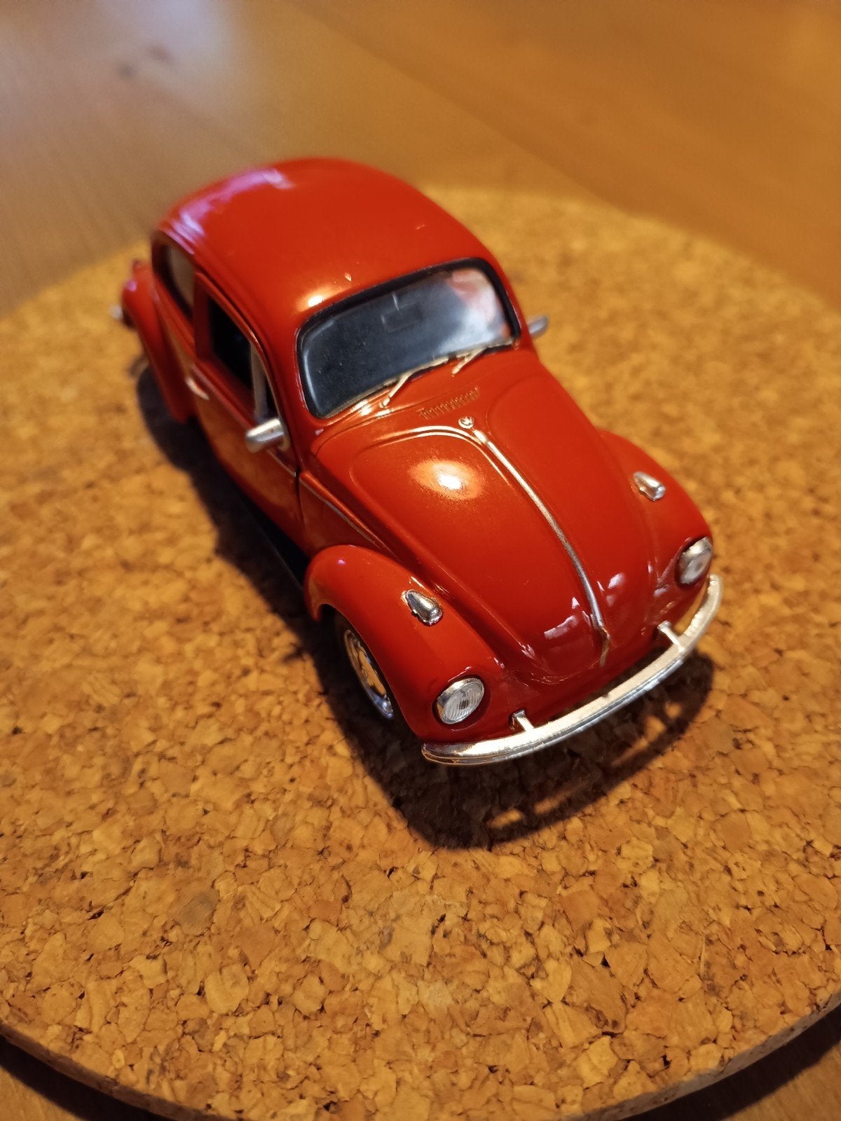 Welly Volkswagen Beetle Kever Modelauto Rood, Ophalen of Verzenden, Zo goed als nieuw, Auto