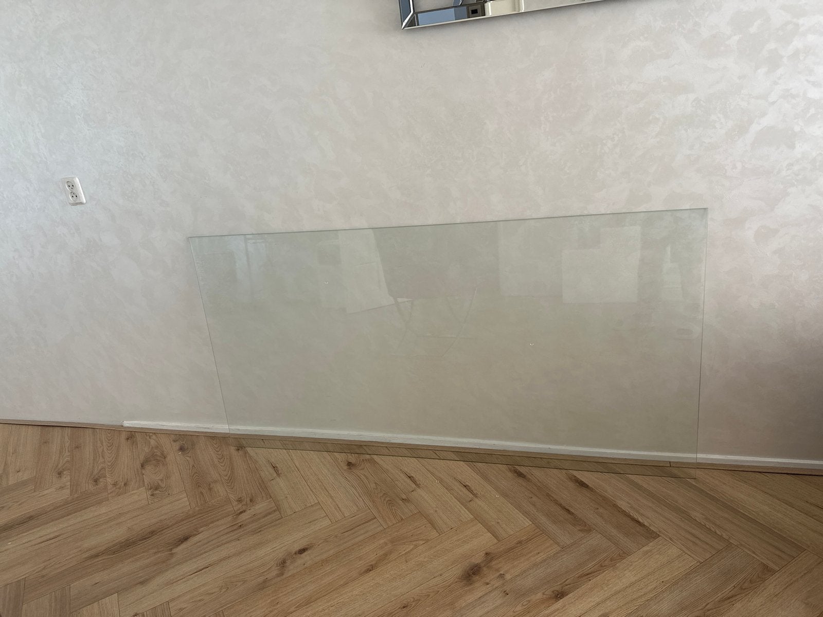 Grote Glasplaat - Ideaal voor Tafelblad of Bescherming, Doe-het-zelf en Verbouw, Glas en Ramen, Ophalen, 80 tot 120 cm, Zo goed als nieuw