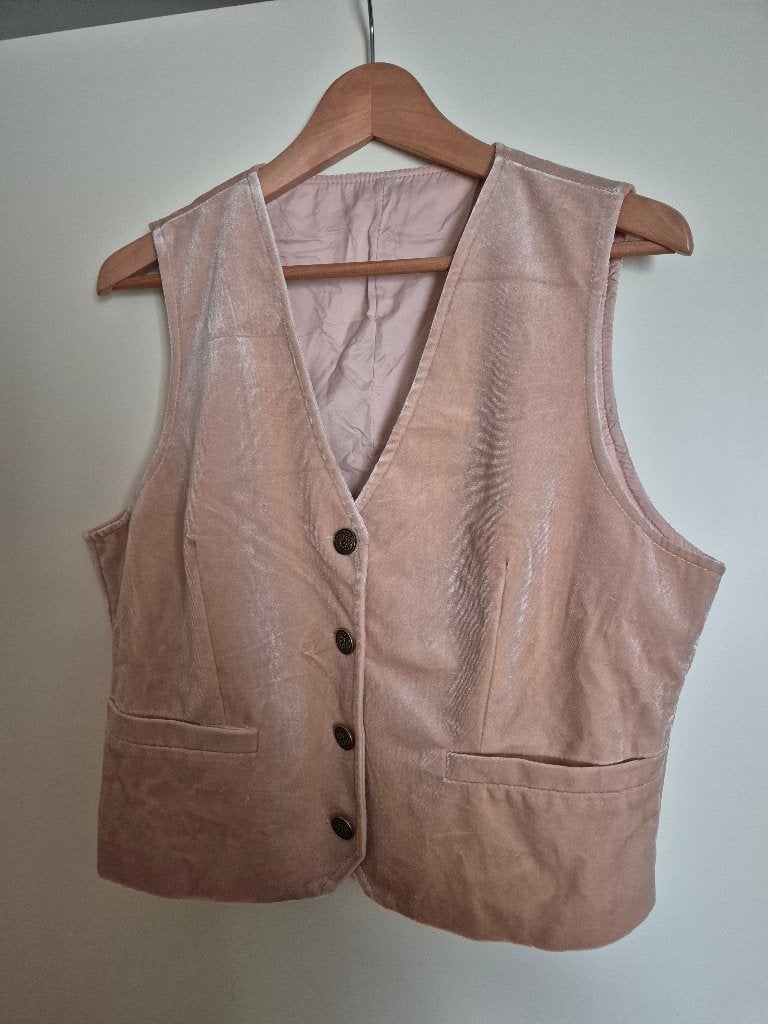 Gilet fluweel maat XL, Ophalen of Verzenden, Nieuw, Maat 42/44 (L), Beige