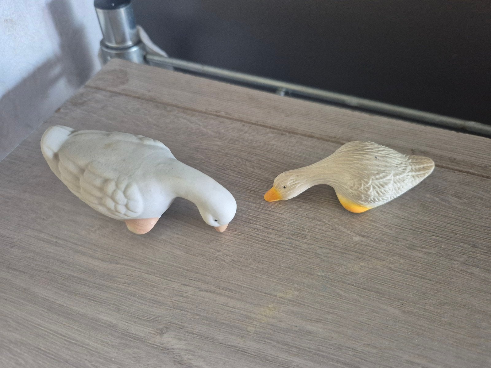 2 ganzen beeldjes, Ophalen of Verzenden, Zo goed als nieuw, Dier
