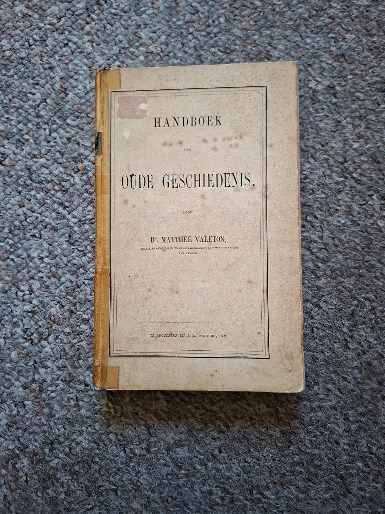 Antieke Handboek der Oude Geschiedenis 1881, Gelezen, Verzenden, Europa, Matthée Corneille Valeton