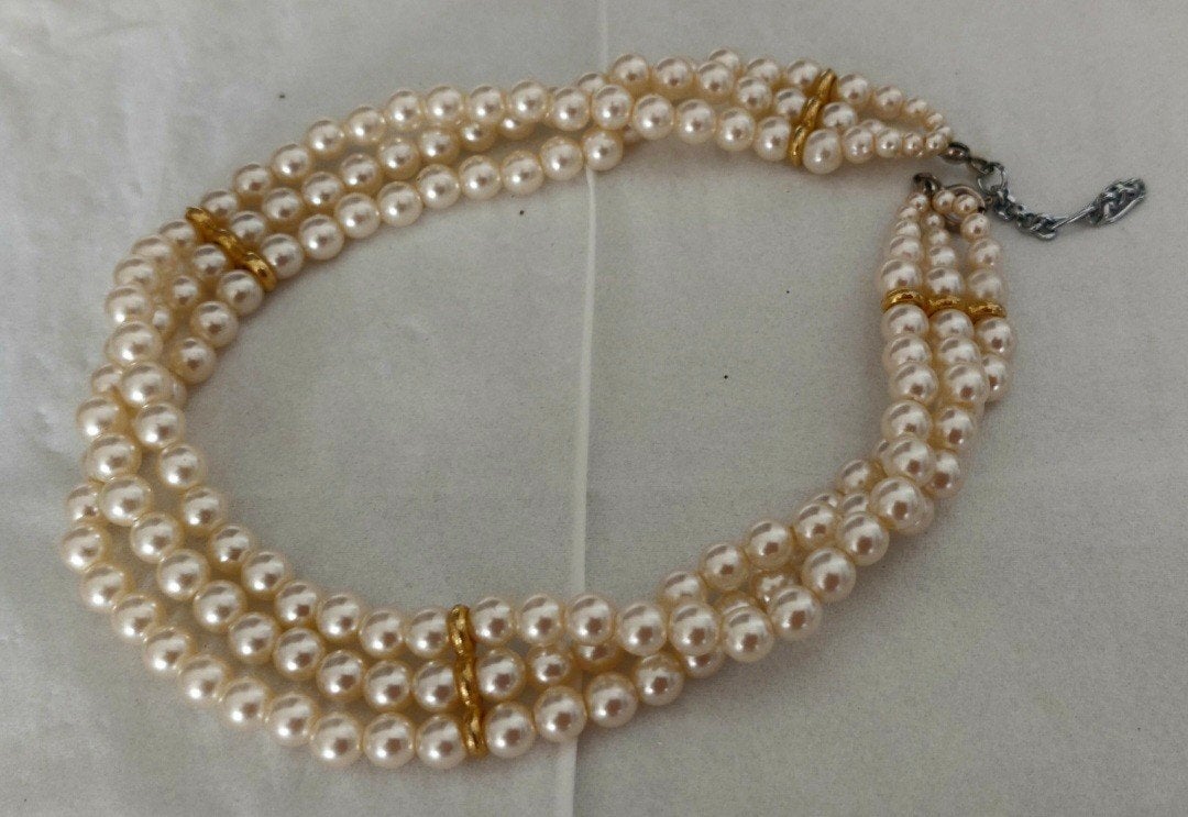 Leuke parels ketting voor €15, Ophalen of Verzenden, Zo goed als nieuw, Beige, Kunststof