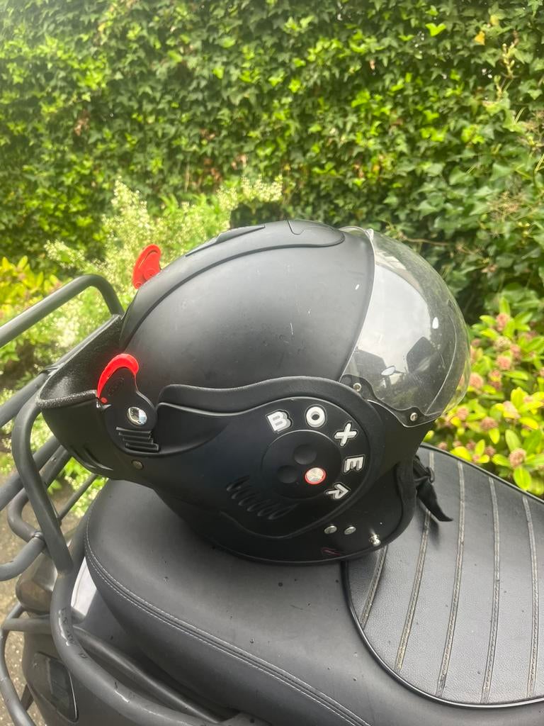 Boxer helm maat L, Fietsen en Brommers, Brommerhelmen, Ophalen of Verzenden, Gebruikt, Large