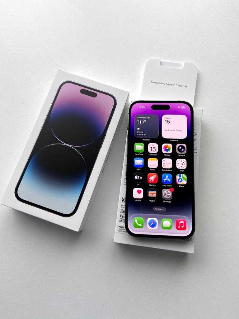 Apple iPhone 14 Pro 256 GB Deep Purple, IPhone 14 Pro, Paars, Zo goed als nieuw, Ophalen