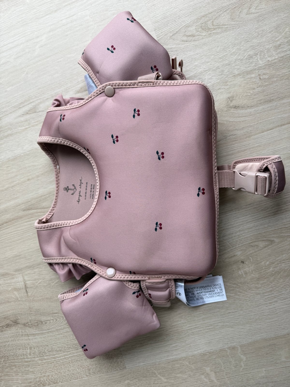 Konges Sløjd Zwemvest Roze Kersen 1-2 jaar (11-15 kg), Meisje, Ophalen of Verzenden, Zo goed als nieuw, Maat 80