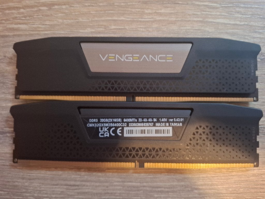 Corsair Vengeance DDR 5 32GB (2X 16GB) 6400 MT/s CL 32 Ram, Computers en Software, RAM geheugen, 32 GB, 6400 MHz, Ophalen of Verzenden