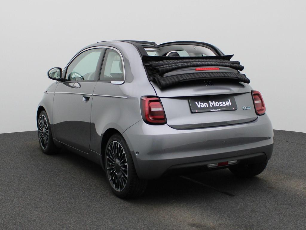 Fiat 500C 500e 42 kWh La Prima | Lederen bekleding | Parkeer, 12 maanden, Stof, Gebruikt, 118 pk