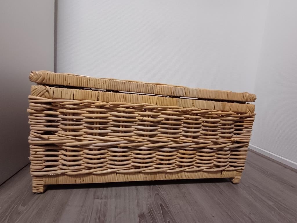 Rieten kist, Leuk voor hal of kinderkamer, Ophalen, Overige materialen, 50 tot 100 cm, Zo goed als nieuw