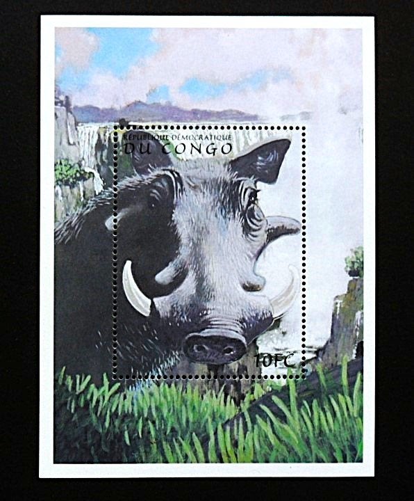 Congo Kinshasa - Zwijn - Blok - luxe postfris - jaar 2000, Ophalen of Verzenden, Postfris, Dier of Natuur