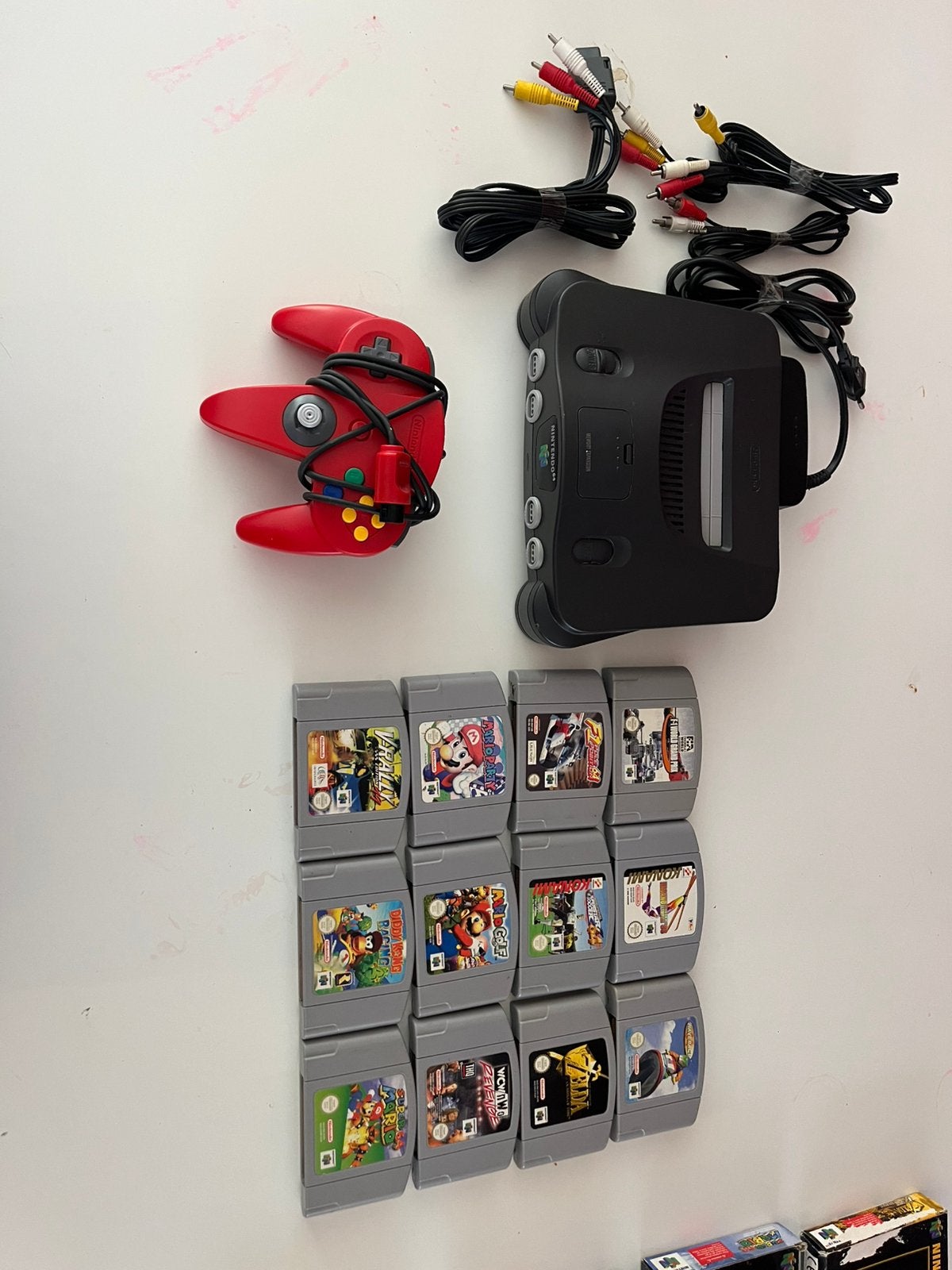 Nintendo 64 game console + 12 spellen, Ophalen of Verzenden, Gebruikt, Met 1 controller, Met games
