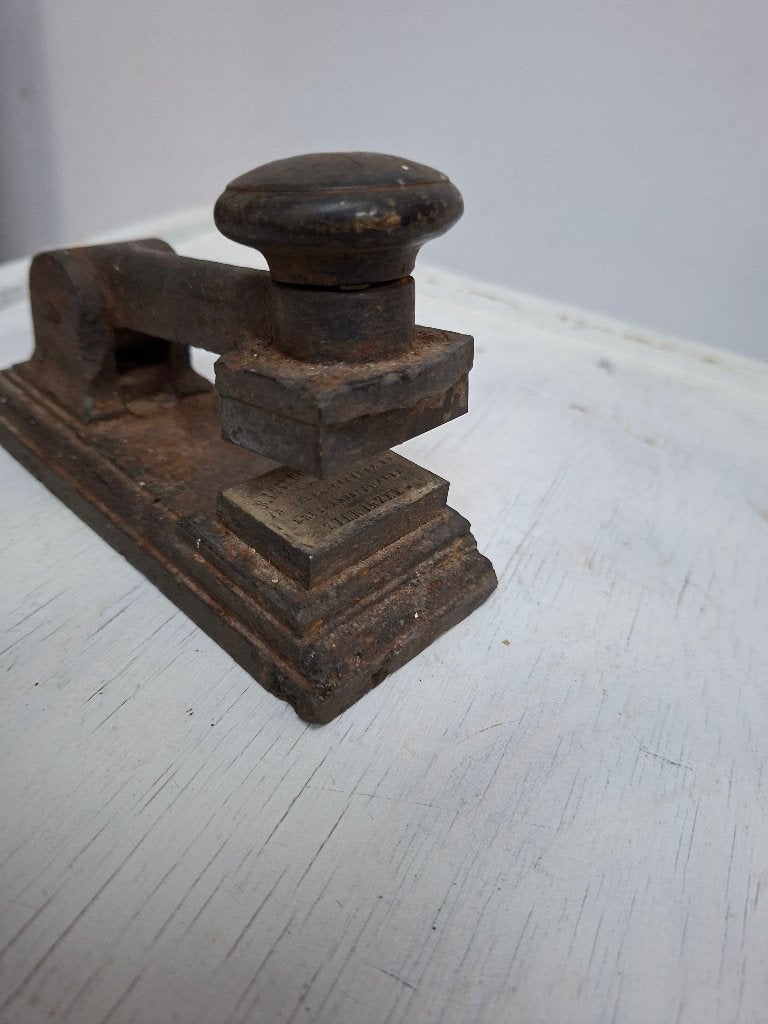 antieke metalen verwisselbare druk stempel, Ophalen of Verzenden