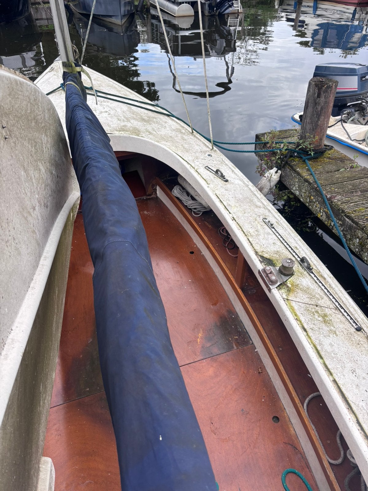 Elektrische motor met zeilboot te koop, Ophalen, Gebruikt, Elektrisch, 5 m