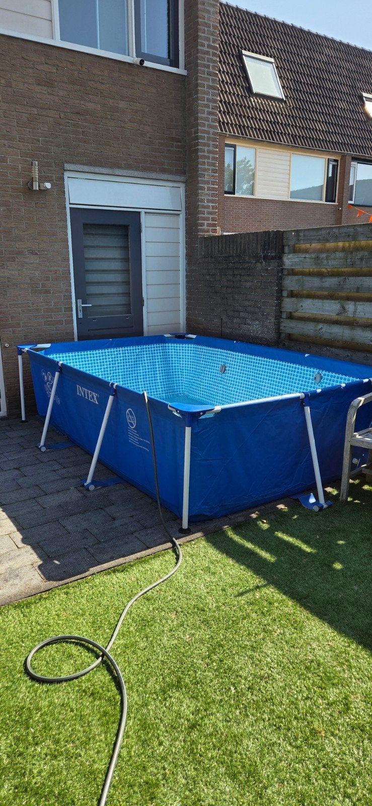 Intex zwembad 3x2 met pomp, warmtemat, ondervloer en acc., Ophalen, Gebruikt, Opzetzwembad, 200 tot 400 cm