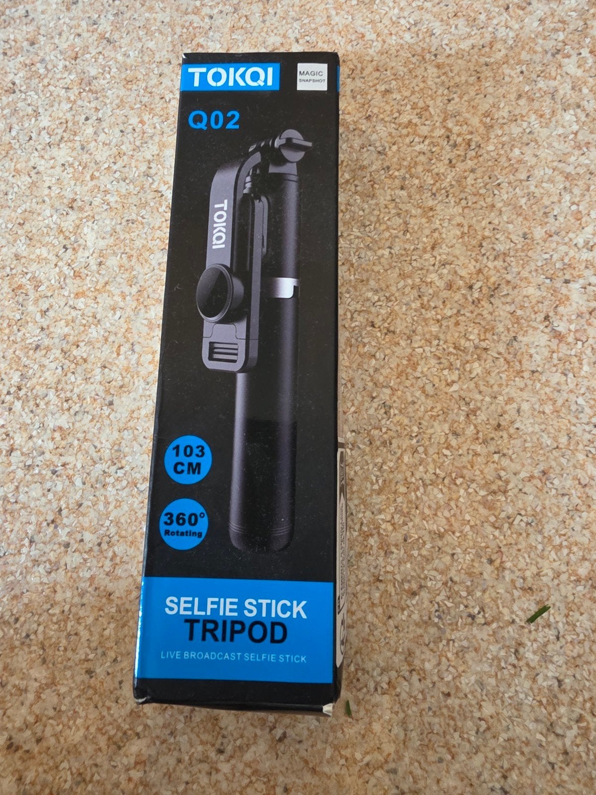 Tokqi Q02 Selfie Stick Statief 103cm 360 Roterend, Selfiestick, Overige merken, 125 cm of minder, Nieuw