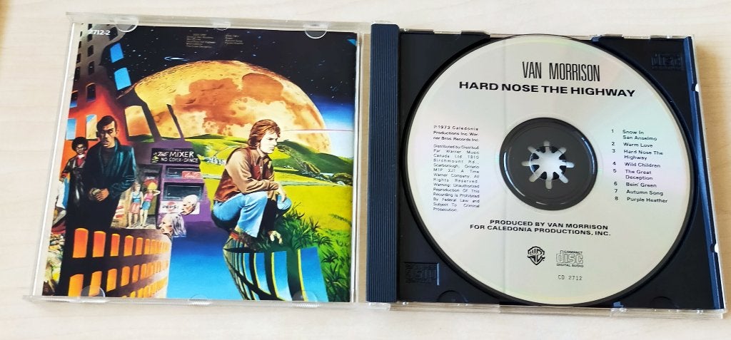 Van Morrison - Hard Nose The Highway CD 1973/199?, Cd's en Dvd's, Cd's | Rock, Ophalen of Verzenden, Zo goed als nieuw, Folk Rock