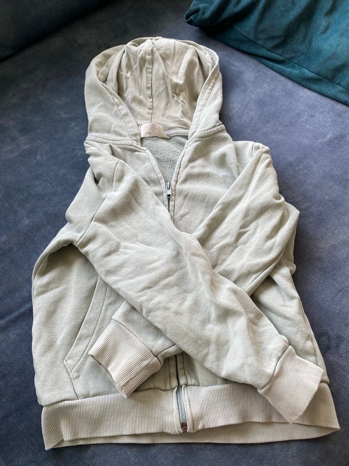 H&M Hoodie Lichtgroen Maat 110/116, Ophalen of Verzenden, Gebruikt, Jongen of Meisje, Trui of Vest