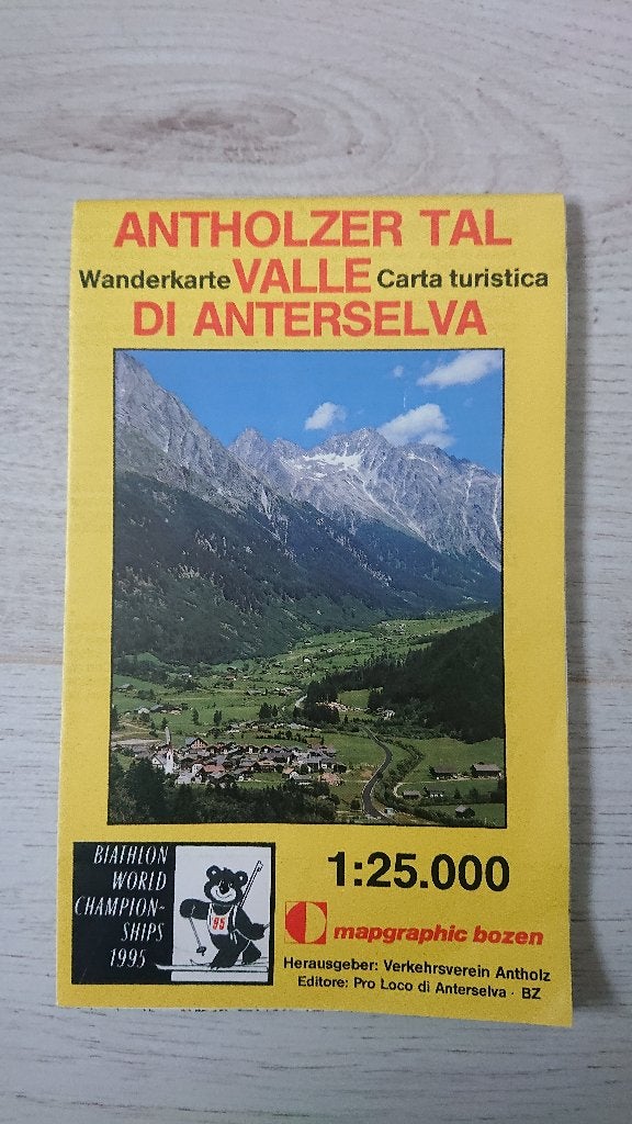 Wandelkaart van het Antholzertal in Noord-Italië, 1800 tot 2000, Mapgraphic Bozen, Italië, Ophalen of Verzenden