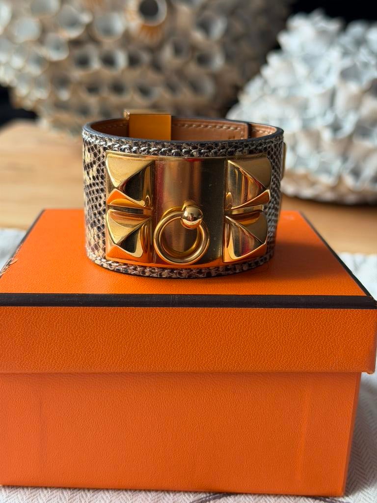 Hermes Collier De Chien Bracelet, Sieraden, Tassen en Uiterlijk, Armbanden, Ophalen of Verzenden, Zo goed als nieuw, Goud