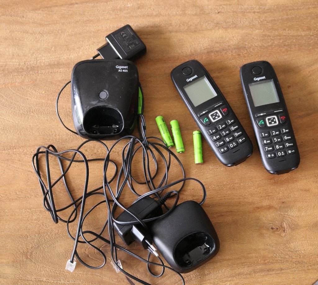 dect telefoonset, Telecommunicatie, Ophalen, Gebruikt, 2 handsets