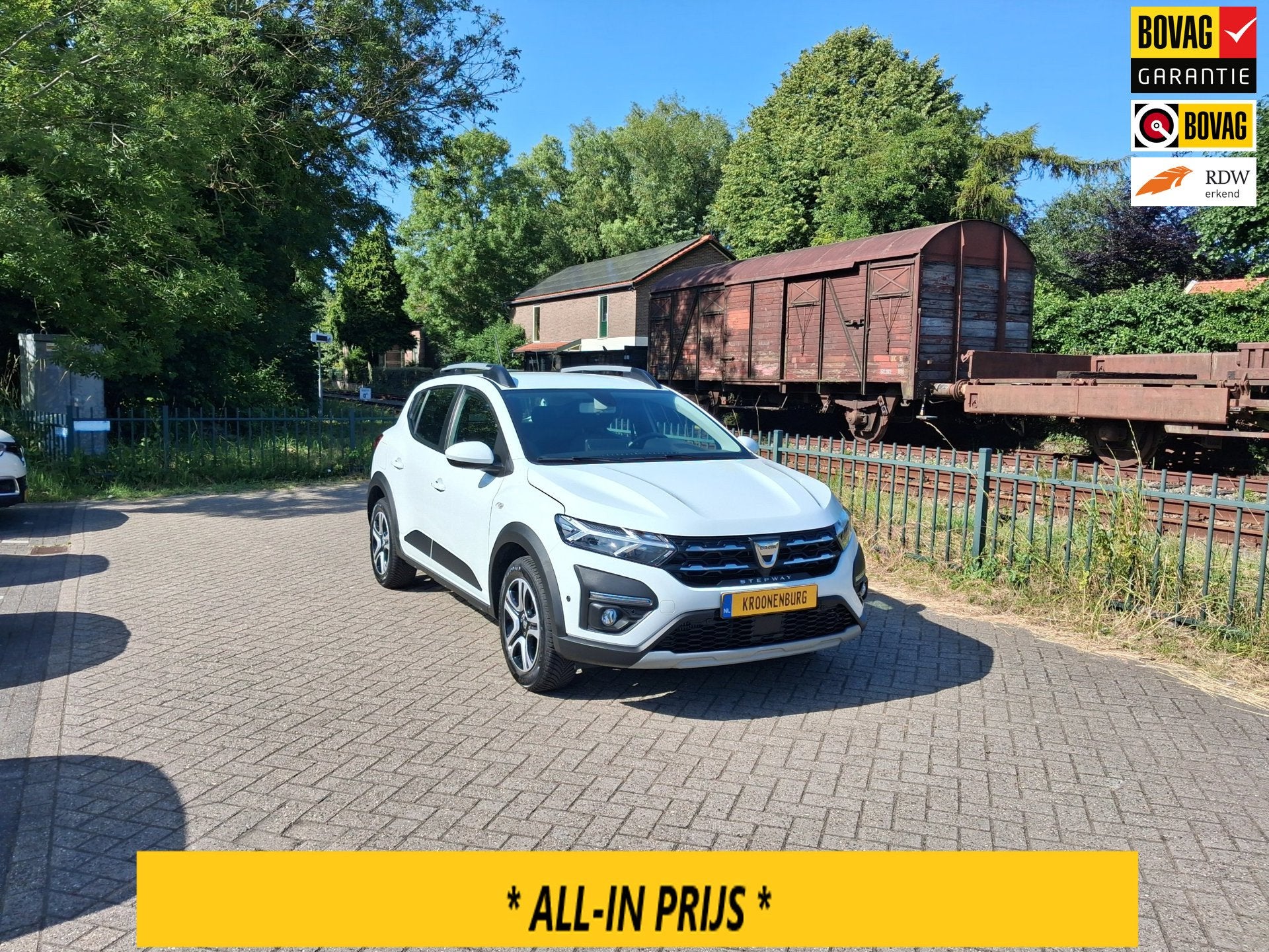 Dacia Sandero Stepway 1.0 TCe 90 Extreme AUTOMAAT 6123km als, 12 maanden, Stof, Wit, 91 pk