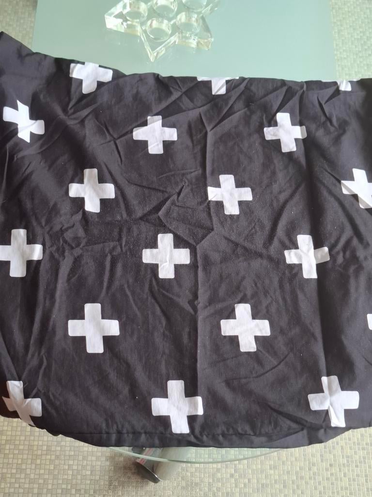 Lit-jumeau microfiber dekbedovertrek, Zwart, Dekbedovertrek, Tweepersoons, Ophalen of Verzenden