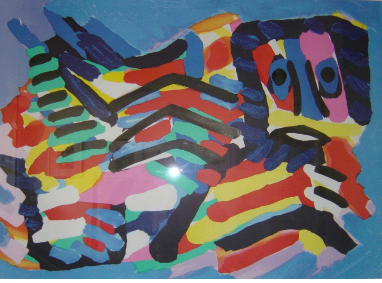 Karel Appel;unieke duoset;handmatig verrijkt;1979;beide II/L, Ophalen