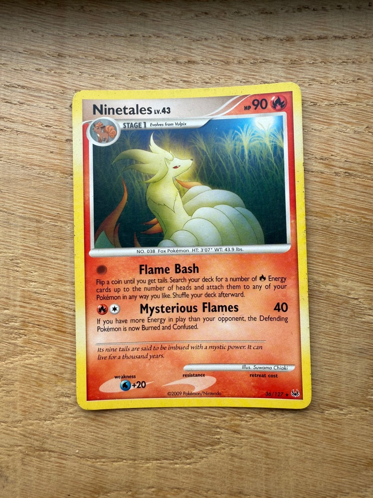 Ninetales Lv.43 #36/127, Ophalen of Verzenden, Gebruikt, Losse kaart