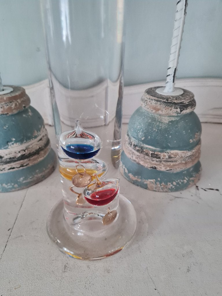 45 cm hoge Galileo thermometer, Huis en Inrichting, Heikant 21 Kaatsheuvel, Binnenthermometer, Belle Vieille Brocante, Glas