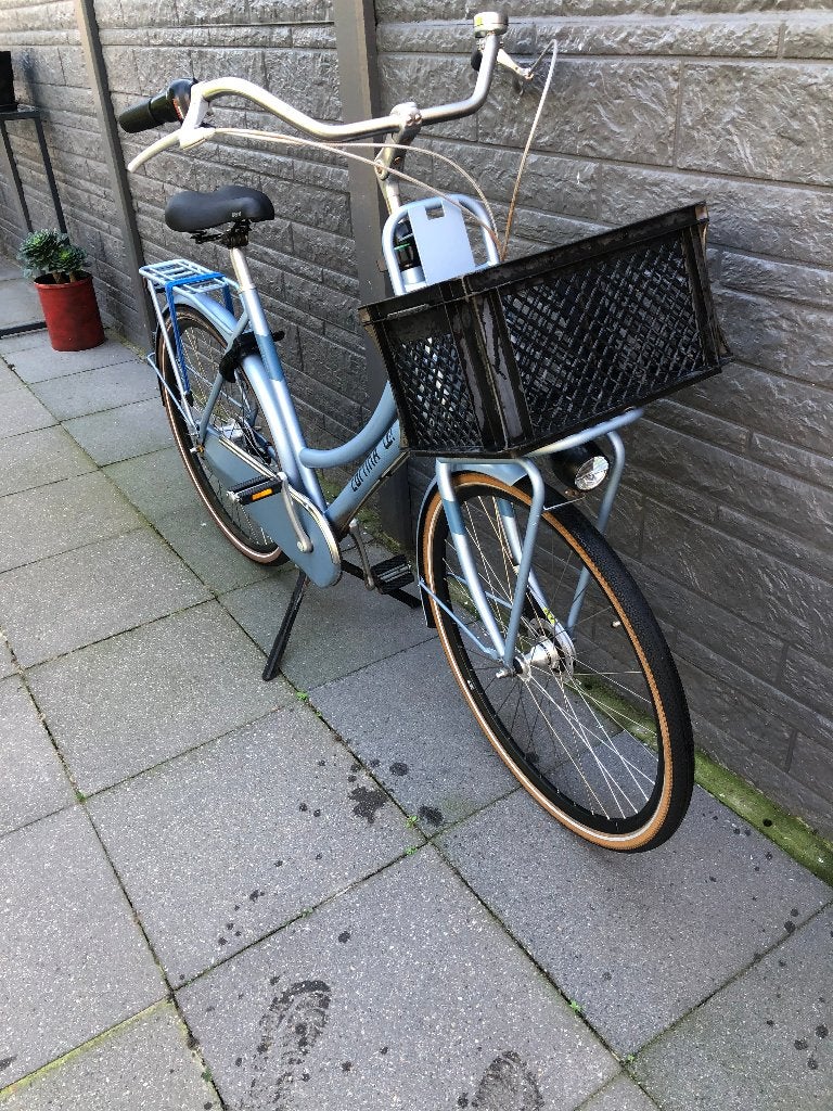 Cortina U4 Transportfiets Dames - Lichtblauw met mand, Terugtraprem, Versnellingen, Ophalen, Overige merken