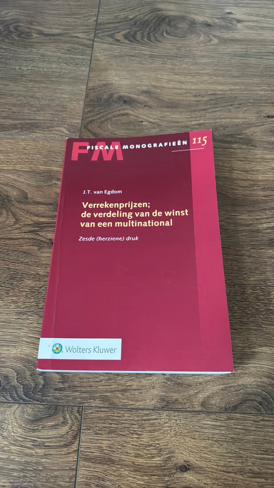 Verrekenprijzen zesde druk, JT van Egdom, Boeken, Studieboeken en Cursussen, Ophalen of Verzenden, Beta, Zo goed als nieuw, WO