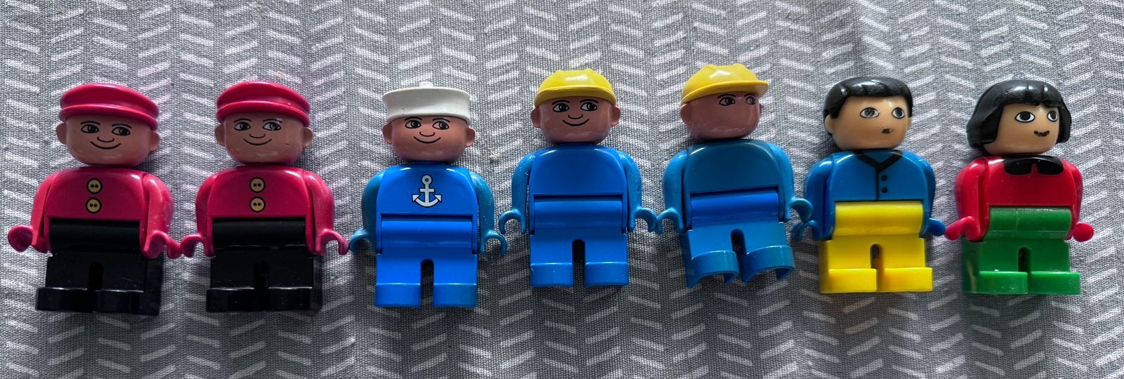 Set van 7 Vintage LEGO Duplo Poppetjes / Figuren, Ophalen of Verzenden, Gebruikt