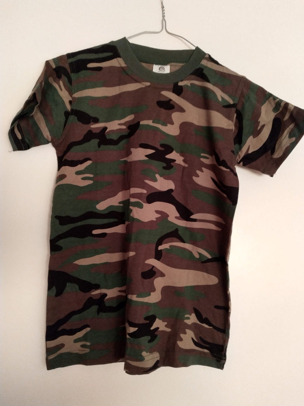 Militair camouflage T-shirt - Maat 128, Meerkleurig, Korte mouw, Maat 34 (XS) of kleiner, Gedragen
