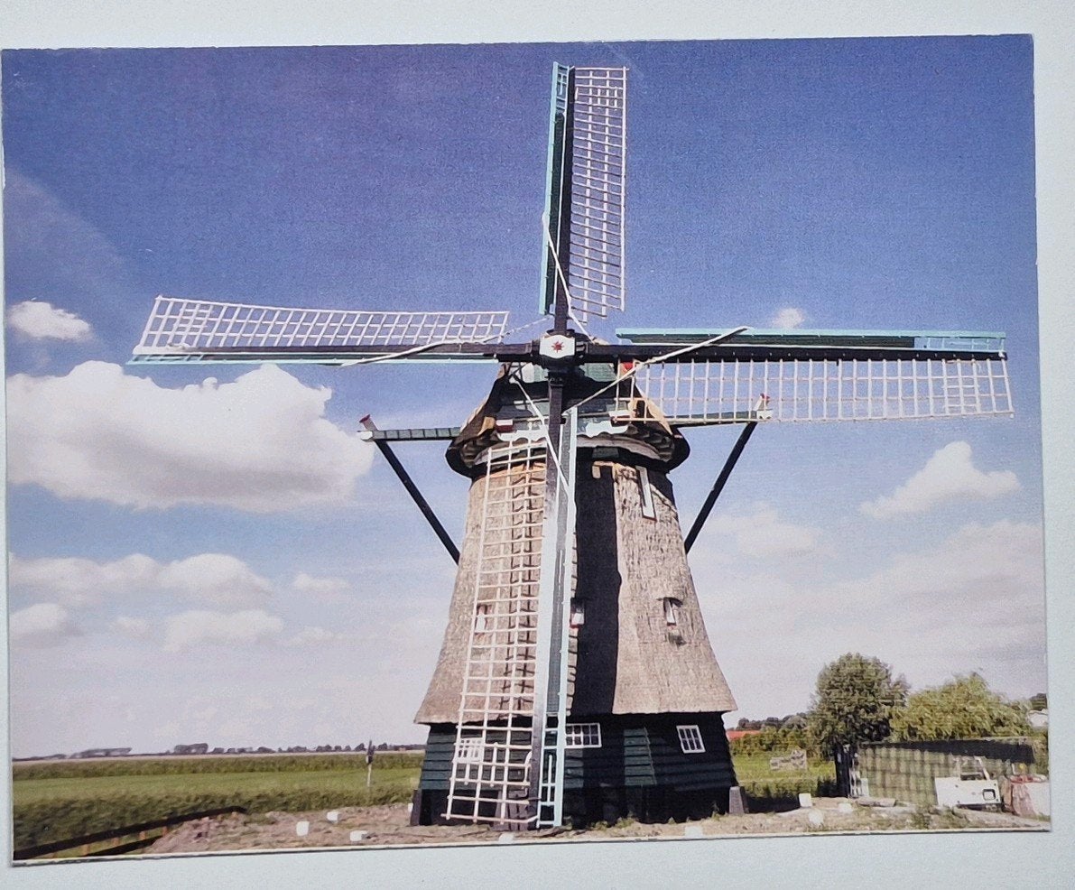 Middenbeemster ( N.H. ) foto Nieuwe Molen De Nachtegaal, Verzamelen, Verzenden, 1980 tot heden, Foto, Zo goed als nieuw