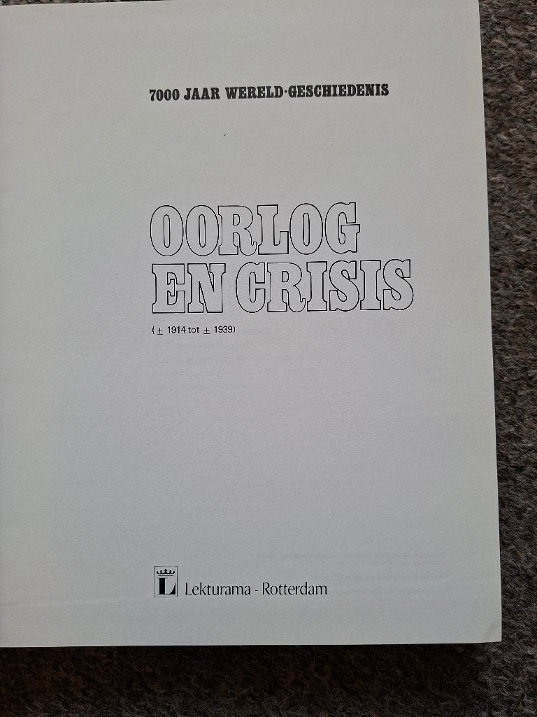 Oorlog en Crisis ‒ Lekturama, 1977, Boeken, Verzenden, Gelezen, Europa