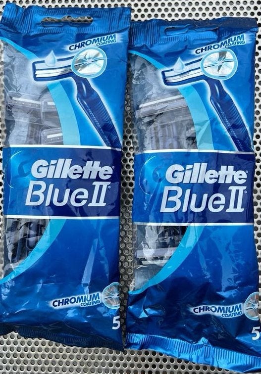 Gillette Blue II Scheermesjes - Chromium Coating (2x5 stuks), Ophalen of Verzenden, Nieuw, Overige typen