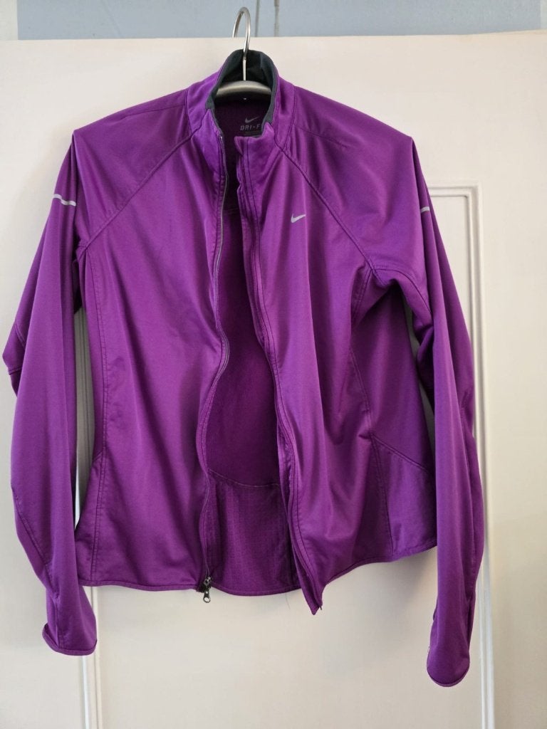 @ Nike Dri-FIT Hardloopjack Paars maat l, Kleding | Dames, Sportkleding, Paars, Maat 42/44 (L), Nike, Ophalen of Verzenden