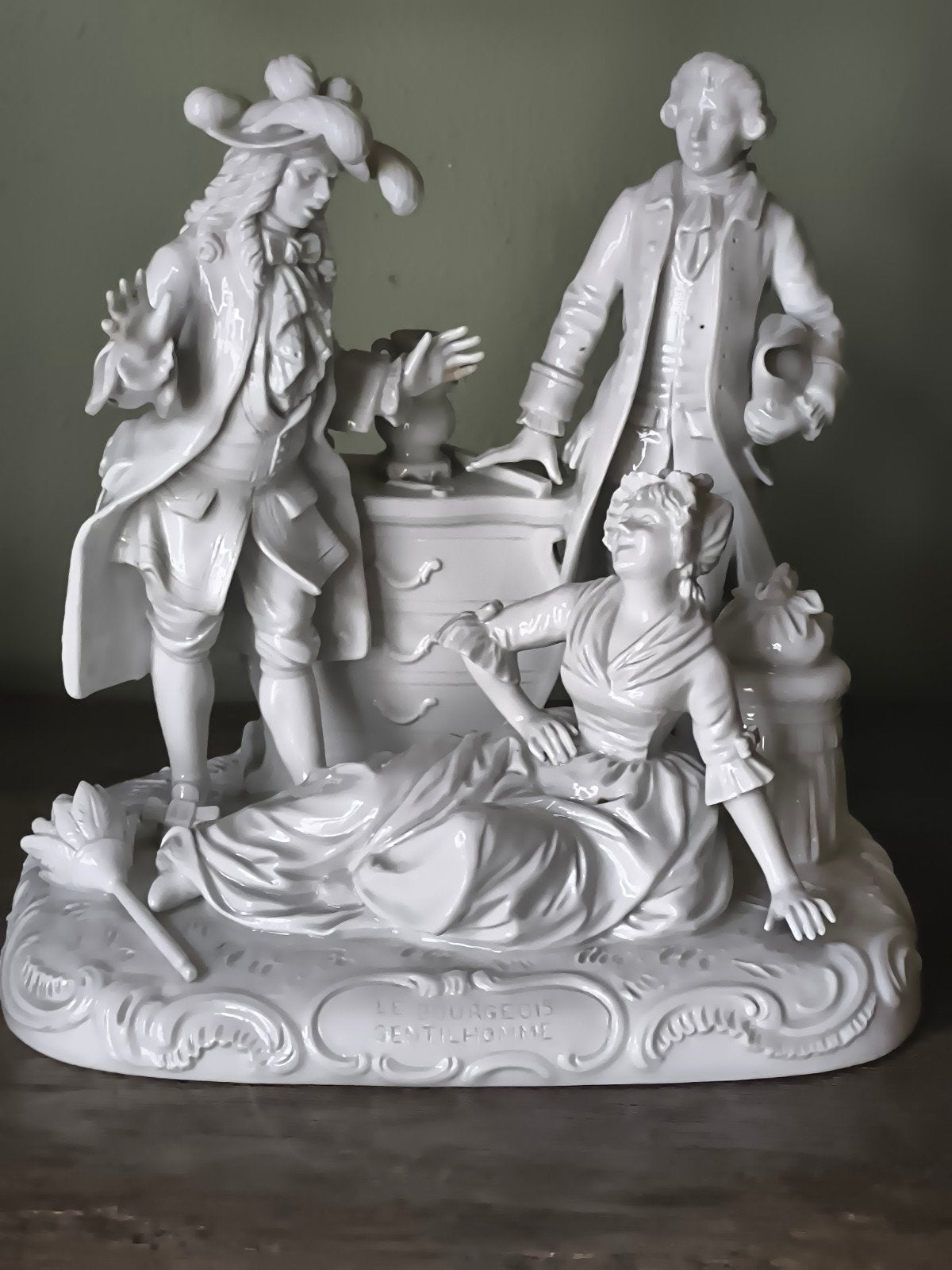 Antiek porselein beeld le Bourgeois gentillehomme, Ophalen of Verzenden