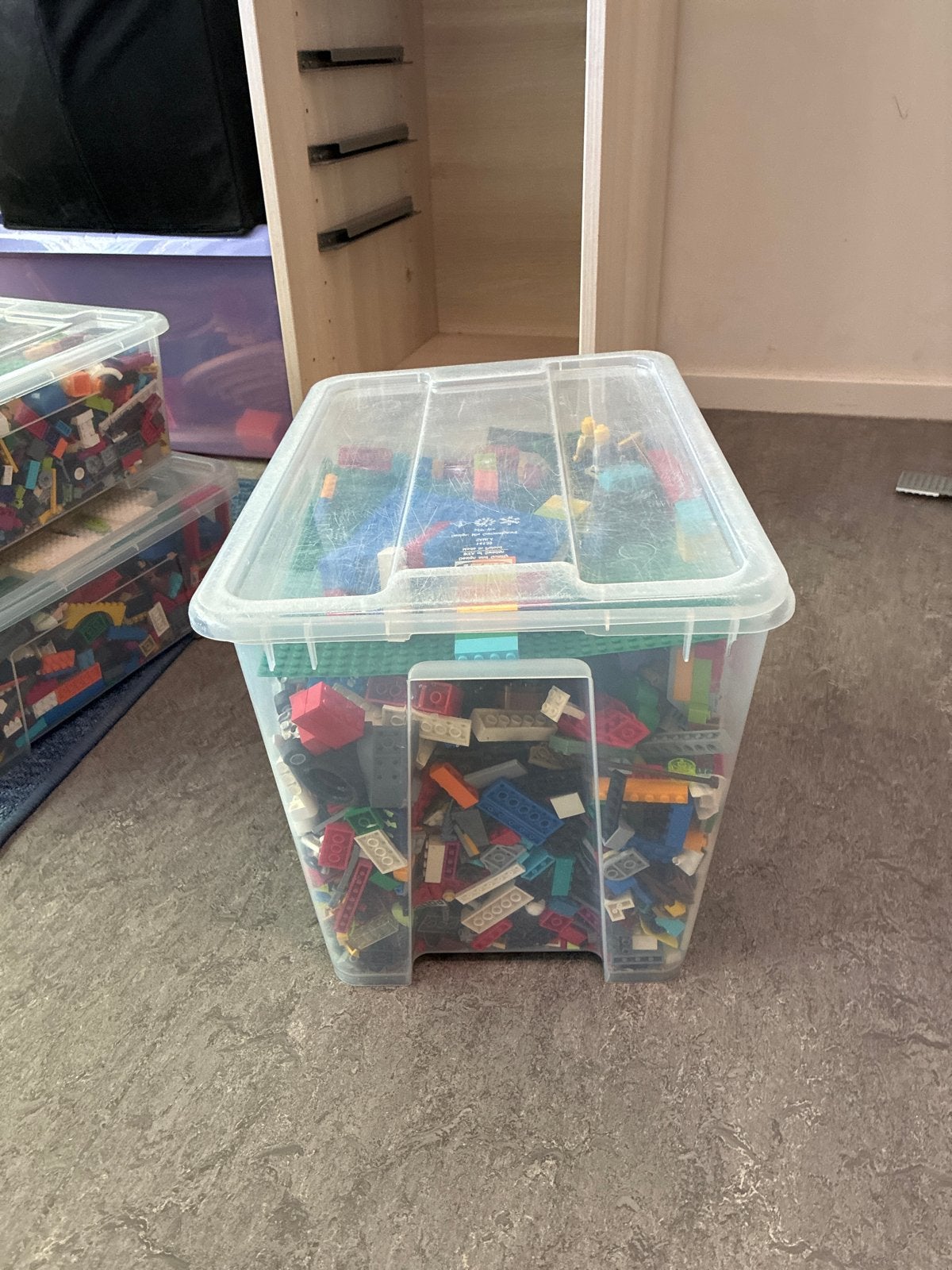 Grote partij diverse Lego stenen in opbergboxen, Kinderen en Baby's, Speelgoed | Duplo en Lego, Ophalen, Gebruikt, Inclusief extra onderdelen