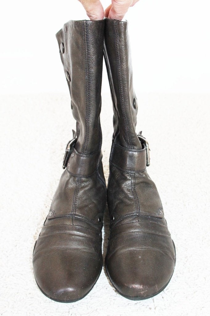 Schitterende Leren Footnotes Laarsjes s3 (Maat 39) € 55,-, Kleding | Dames, Overige kleuren, Lage of Enkellaarzen, Ophalen of Verzenden